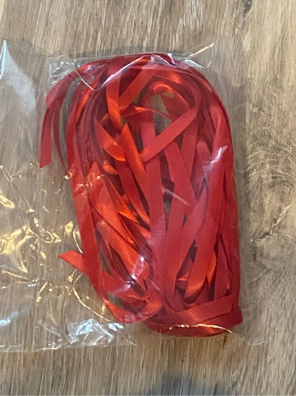 Lot of 50 Red Satin Ribbon Strips Pre-Cut 12” x 1/4” Craft Gift Wrapping ornamen